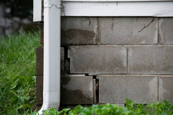 home foundation that is cracking at the seams