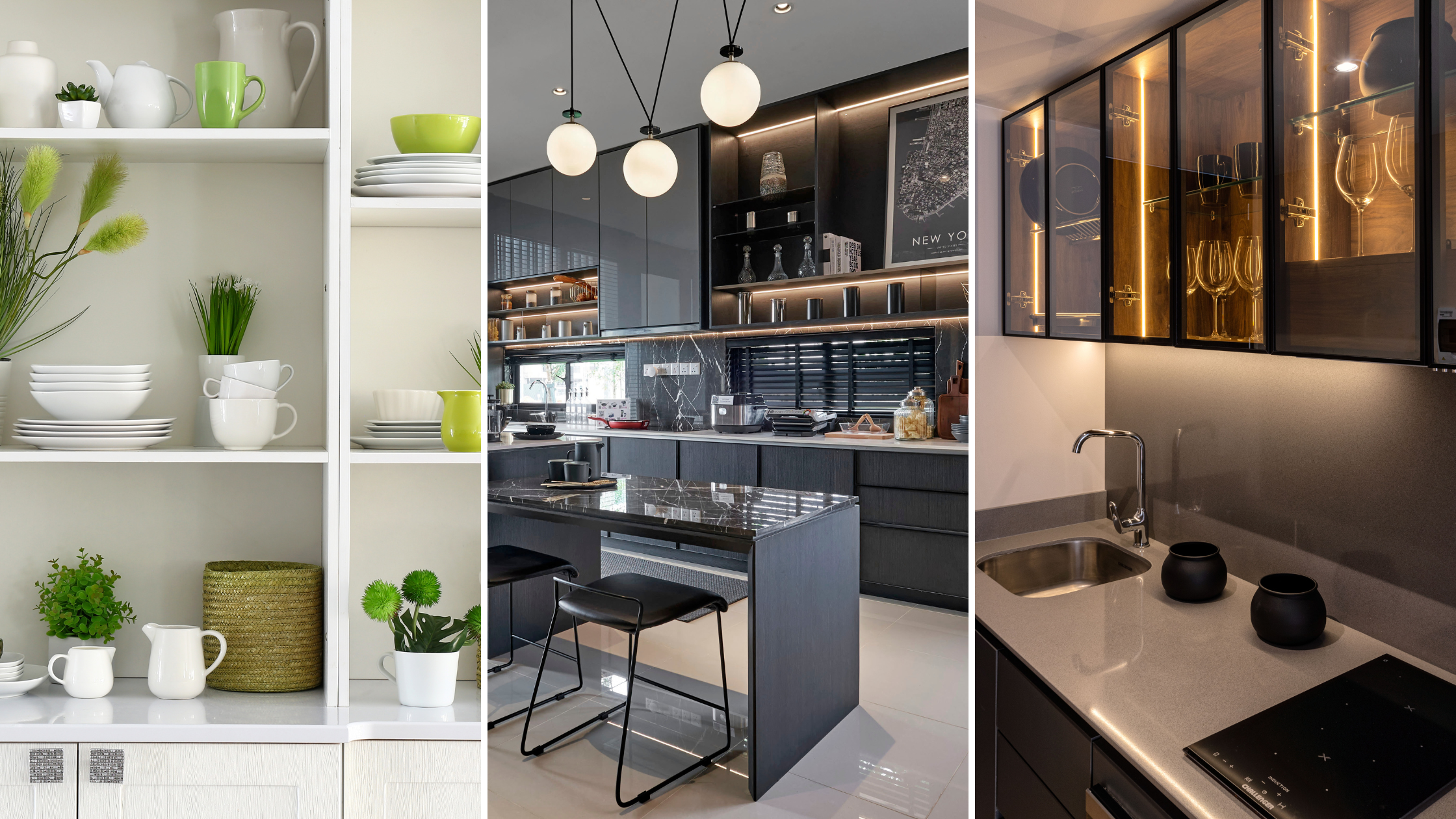 open storage kitchen island design